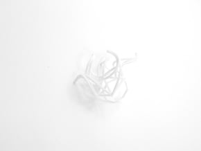Aster Ring (Large) Size 9 in White Natural Versatile Plastic