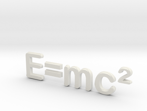 E=mc^2 3D C in White Natural Versatile Plastic