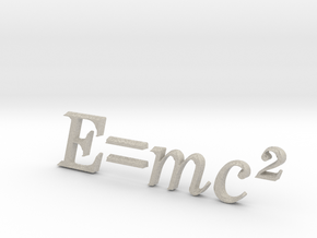 E=mc^2 3D A in Natural Sandstone