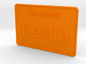 Hauptstadt Berlin in Orange Processed Versatile Plastic