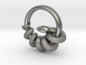 Reverse Snake Ring in Natural Silver