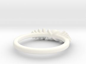 Arrows Ring in White Processed Versatile Plastic