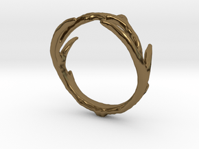Antler Ring in Polished Bronze
