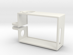 Rugged GoPro Hero3 vertical frame in White Natural Versatile Plastic