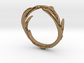 Antler Ring in Natural Brass