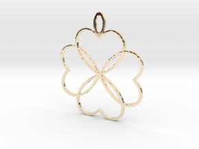 Shakti Flower Pendant in 14K Yellow Gold