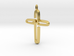 God Cross in Polished Brass