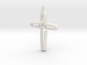 God Cross in White Natural Versatile Plastic