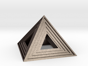 Pyramid in Polished Bronzed Silver Steel