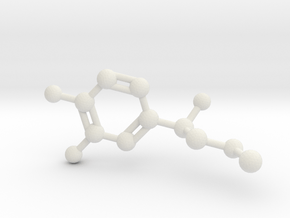 Adrenalin Molecule Pendant BIG in White Natural Versatile Plastic