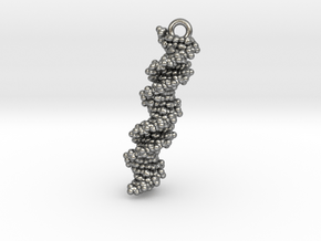 DNA Molecule Earring / Pendant Silver in Natural Silver