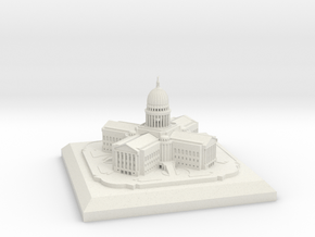 Madison WI, Capitol Building in White Natural Versatile Plastic