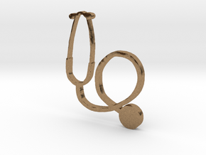 stethoscope in Natural Brass