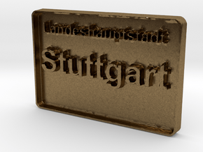 Landeshauptstadt Stuttgart 3D 50mm in Natural Bronze