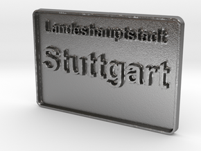 Landeshauptstadt Stuttgart 3D 80mm in Natural Silver