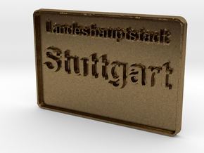 Landeshauptstadt Stuttgart 3D 80mm in Natural Bronze