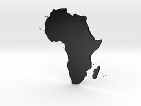 Africa 3D Design in Matte Black Steel