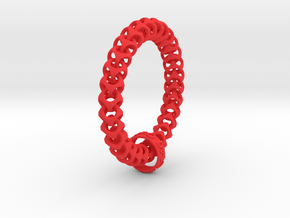 Cubichain Bracelet (Multiple sizes) in Red Processed Versatile Plastic: Extra Small