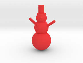 Snowman in Red Processed Versatile Plastic