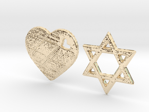 Love Israel 3D Design in 14K Yellow Gold