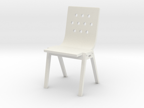 1:24 Modwood Chair (Not Full Size) in White Natural Versatile Plastic