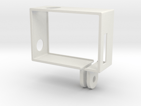 GoPro Hero3 Frame (reversed, connector at lens) in White Natural Versatile Plastic