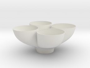 PT Bowl (4pcs) in White Natural Versatile Plastic