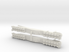 1/600 K5E Railway Gun 'Leopold' or 'Anzio Annie' in White Natural Versatile Plastic