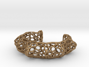 Bracelet Voronoi in Natural Brass