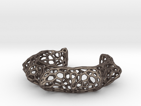 Bracelet Voronoi in Polished Bronzed Silver Steel