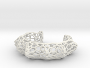 Bracelet Voronoi in White Natural Versatile Plastic