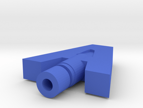 Letter A Drip Tip in Blue Processed Versatile Plastic