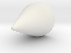 Magnetic Horn Earring (Clip) in White Natural Versatile Plastic