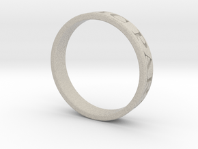 Latin Motto Ring in Natural Sandstone