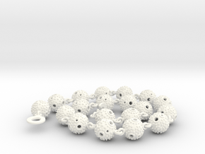 Textured Ball Necklace - 46cm in White Processed Versatile Plastic