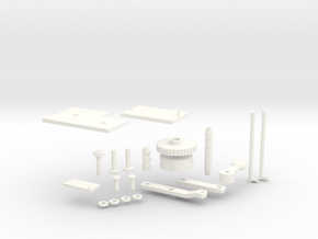 1:6 Scale Huey Centre Console Assembly Parts in White Processed Versatile Plastic