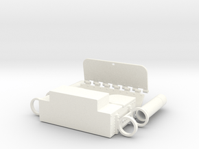 1:6 Scale Pilot Map Box  in White Processed Versatile Plastic