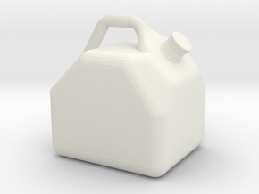 Miniature Gas Can Gasoline Jug 1:10 Scale RC Rock  in White Natural Versatile Plastic