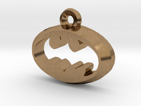Batman Pendant in Natural Brass