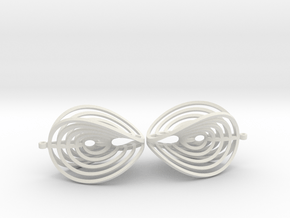 Aerial earring in White Natural Versatile Plastic