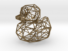 50mm-wireframe-duck in Natural Bronze