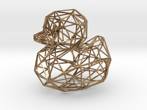 50mm-wireframe-duck in Natural Brass
