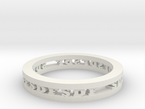 Ring in White Natural Versatile Plastic