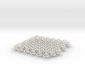 2D Chain Mail, 2cm deep version in White Natural Versatile Plastic