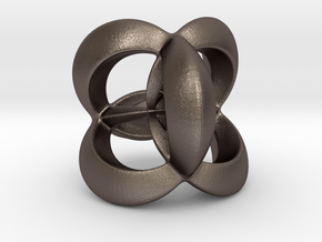 Orthoplex I, large in Polished Bronzed Silver Steel