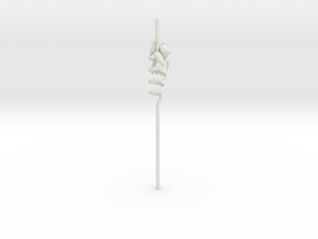 Alcoholic Frog Straw in White Natural Versatile Plastic