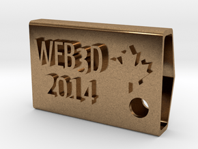 Web3D 2014 Key Fob V2 in Natural Brass