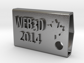 Web3D 2014 Key Fob V2 in Natural Silver