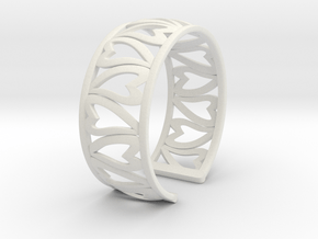 HeartBracelet in White Natural Versatile Plastic