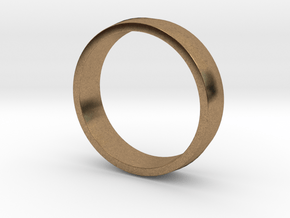 Ridged Ring in Natural Brass
